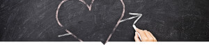 Heart drawn in chalk