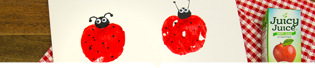Make Your Own Apple Stamp Ladybugs
