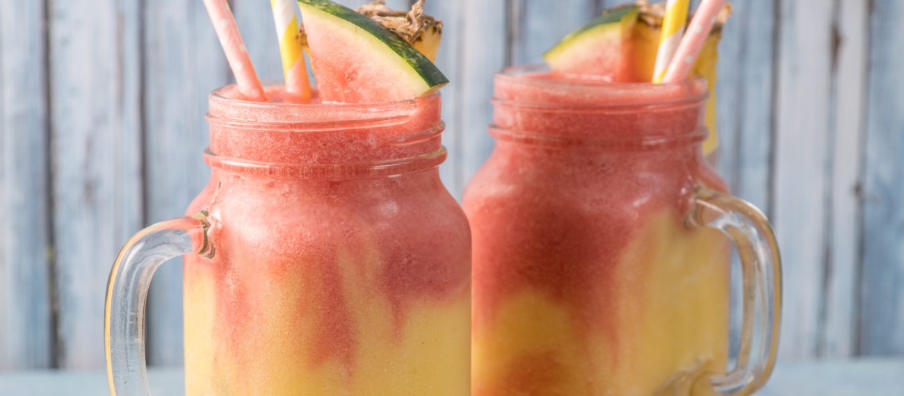 Strawberry Pineapple Layer Smoothie