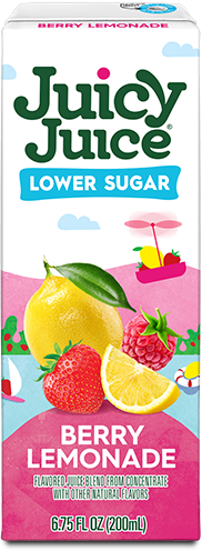 Juicy Juicy lower sugar berry lemonade juice box